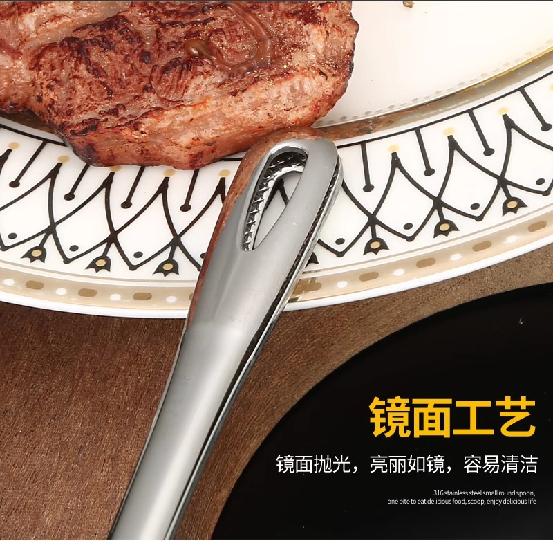 厨房家用304不锈钢韩式烤肉夹子烧烤食品牛排韩国料理自助餐小夹详情13