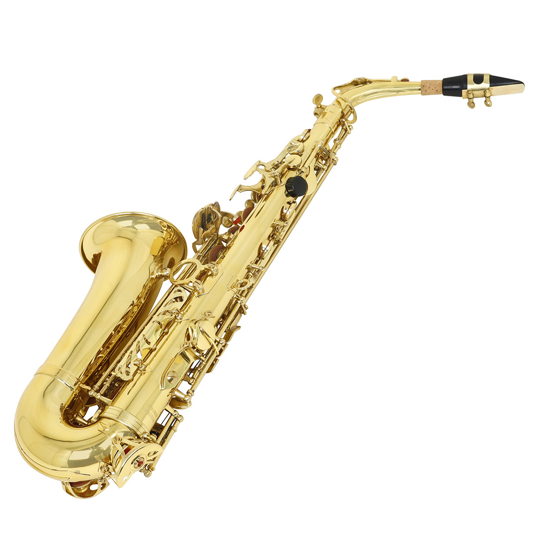 Alto Alto saxophone for export, aluminum alloy case, E-flat key, brass tube body, white shell gold saxophone instrument pic 6