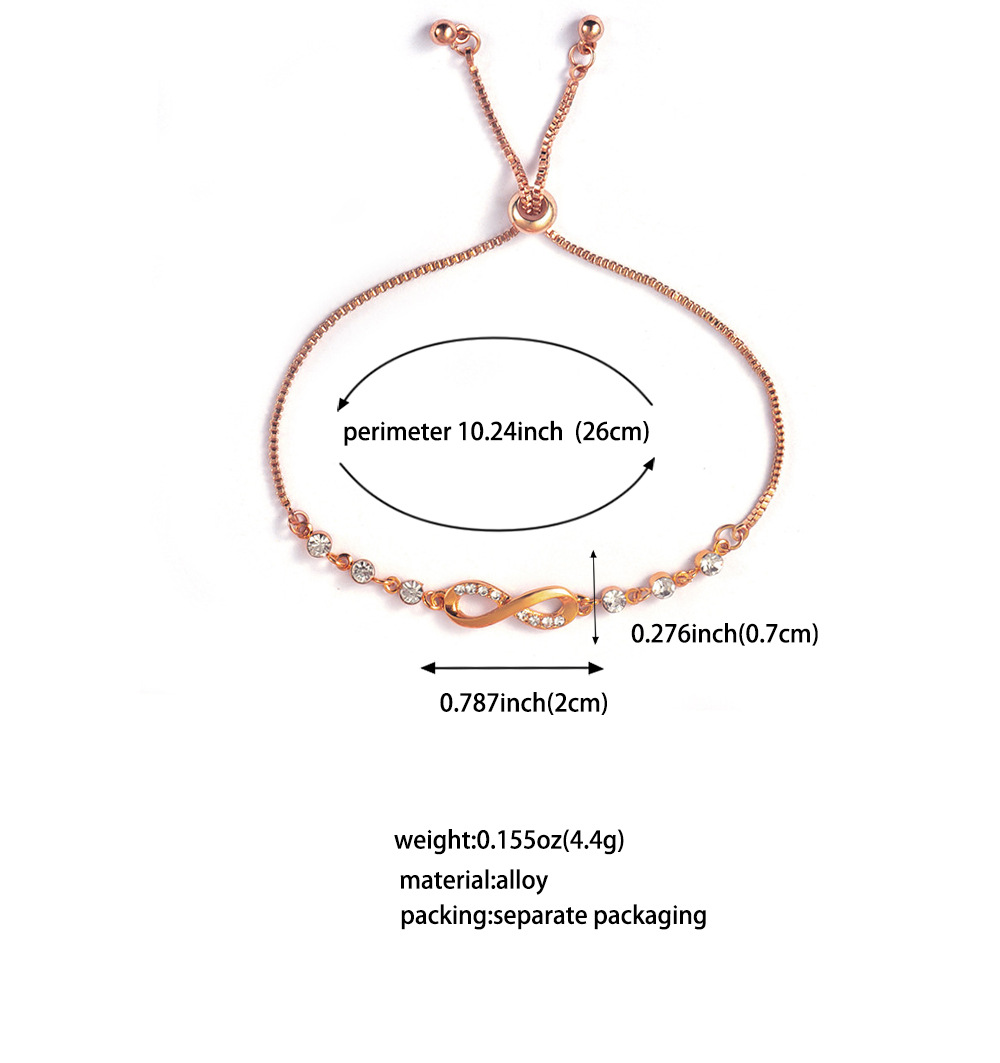 Infinite Love Eight-character cross-border bracelets, jewelry and chains, versatile jewelry, wechat business supply, one-piece consignment, wholesale of accessories pic 1