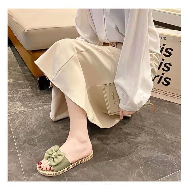 拖鞋女夏季外穿时尚防滑防臭耐磨轻便百搭ins蝴蝶结韩版批发详情22
