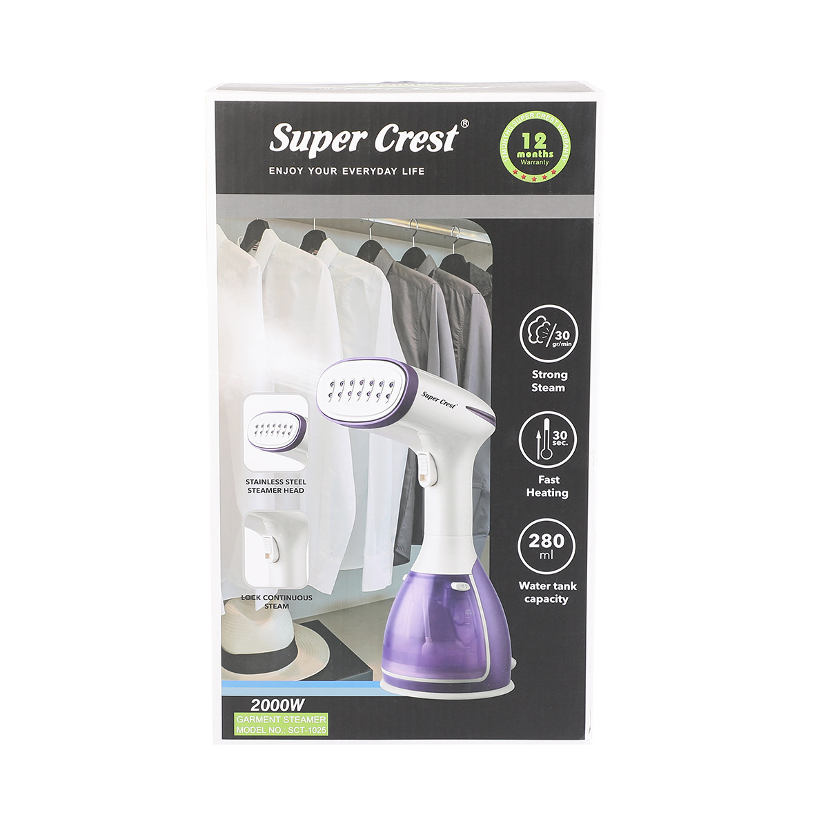 Super Crest 欧规家用熨烫机熨衣服电熨斗便携式蒸汽手持挂烫机详情8