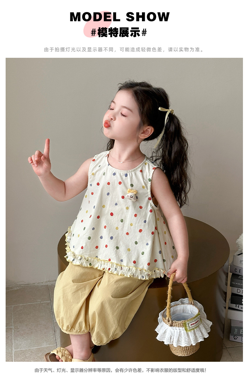 The 2025 new summer set is a thin, fashionable and stylish two-piece summer dress for girls and children pic 7