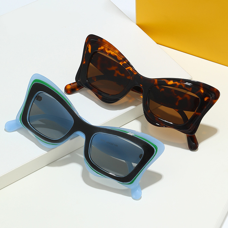 2024新款女士猫眼墨镜女个性防紫外线女款太阳眼镜时尚跨境太阳镜详情2