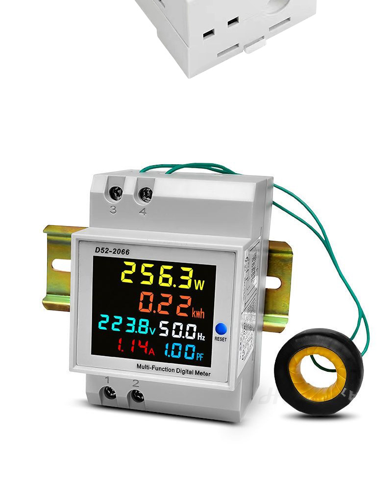 D52-2066单相家用电度表导轨式220V电压电流功率智能表出租计度器详情12