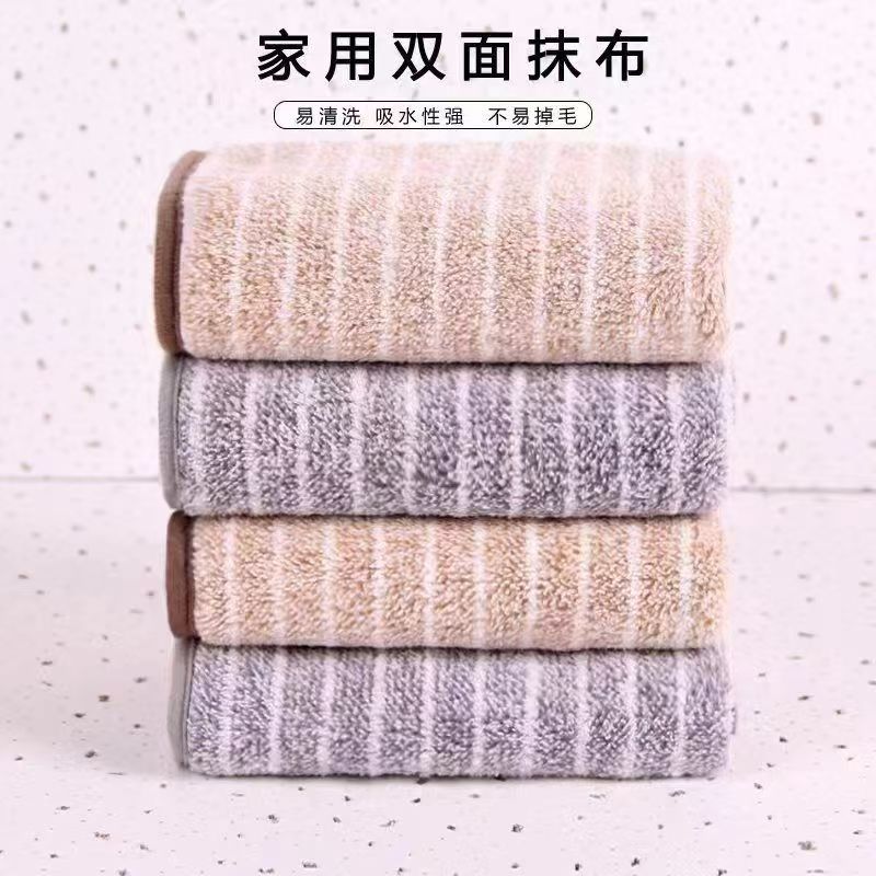 【 Zone 2-12 】30x30 edge-wrapped bamboo charcoal rag 50/ pack 1500/ piece 30x30 edge-wrapped bamboo charcoal rag can hang fiber dishcloth thickened household non-shedding 1 yuan wholesale pic 1
