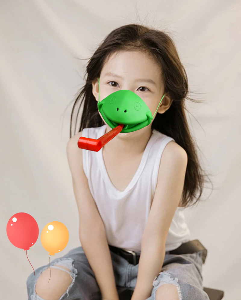 Large frog mouth sticking out tongue, card blowing music, children's toys, chameleon, lizard mask, parent-child board game props pic 12