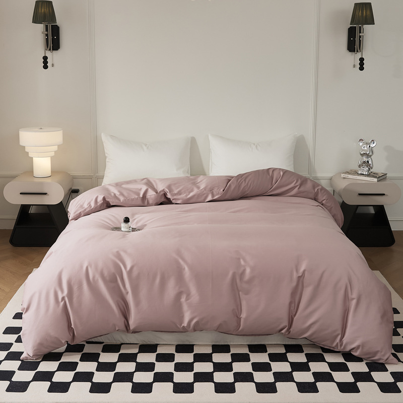 Single-piece quilt cover, pure cotton long-staple cotton bed sheet, bed cap, oversized quilt cover, skin-friendly single and double solid color bedding pic 26