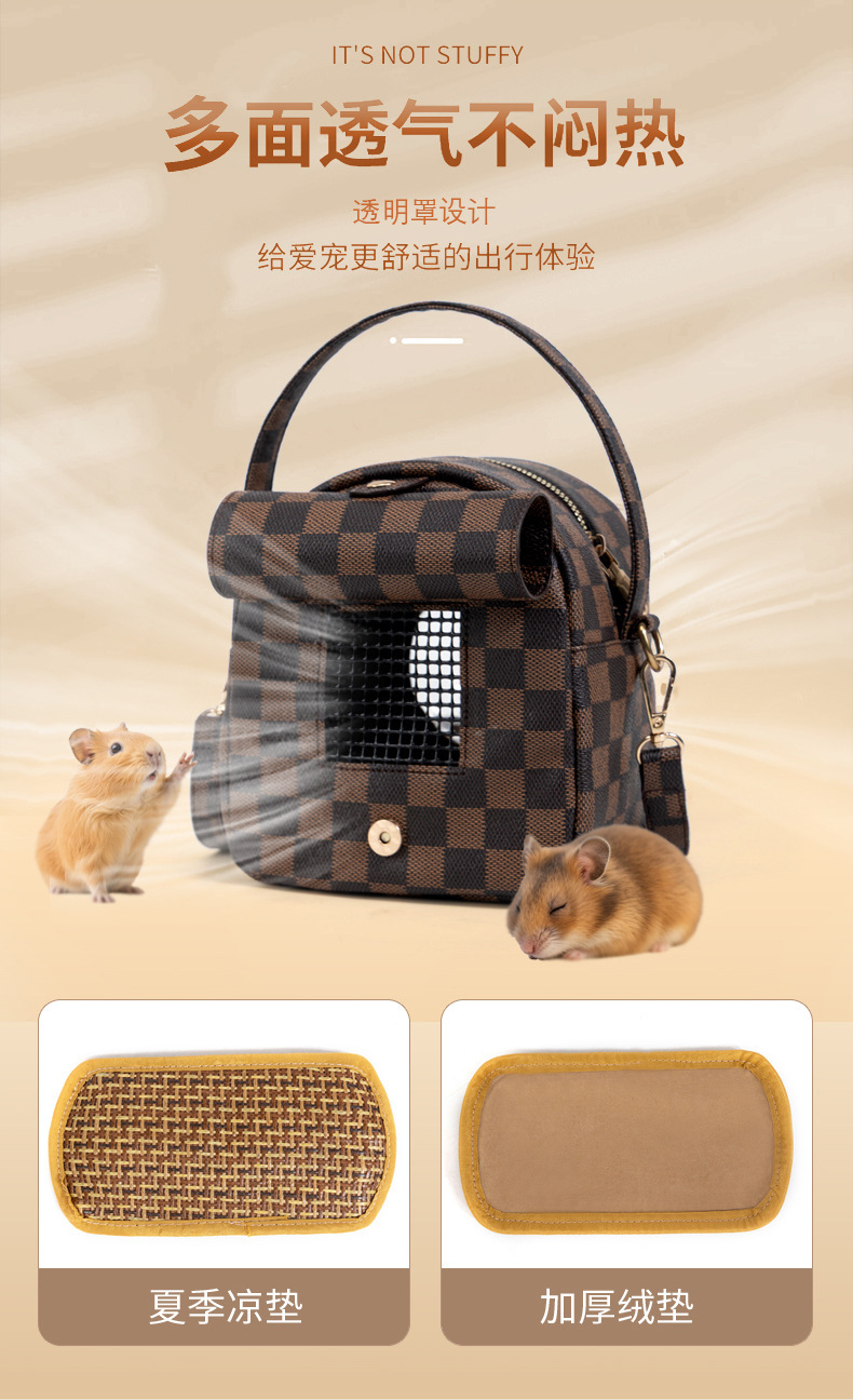 Pet bag, lightweight, small and exquisite, pet water bottle, DIY doll, eye spirit parrot, outdoor plush toy, embroidery piece pic 3