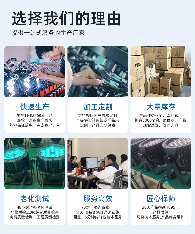 超薄帕灯24颗18灯光大功率七彩灯遥控婚庆舞台灯厂家全彩扁帕灯详情19