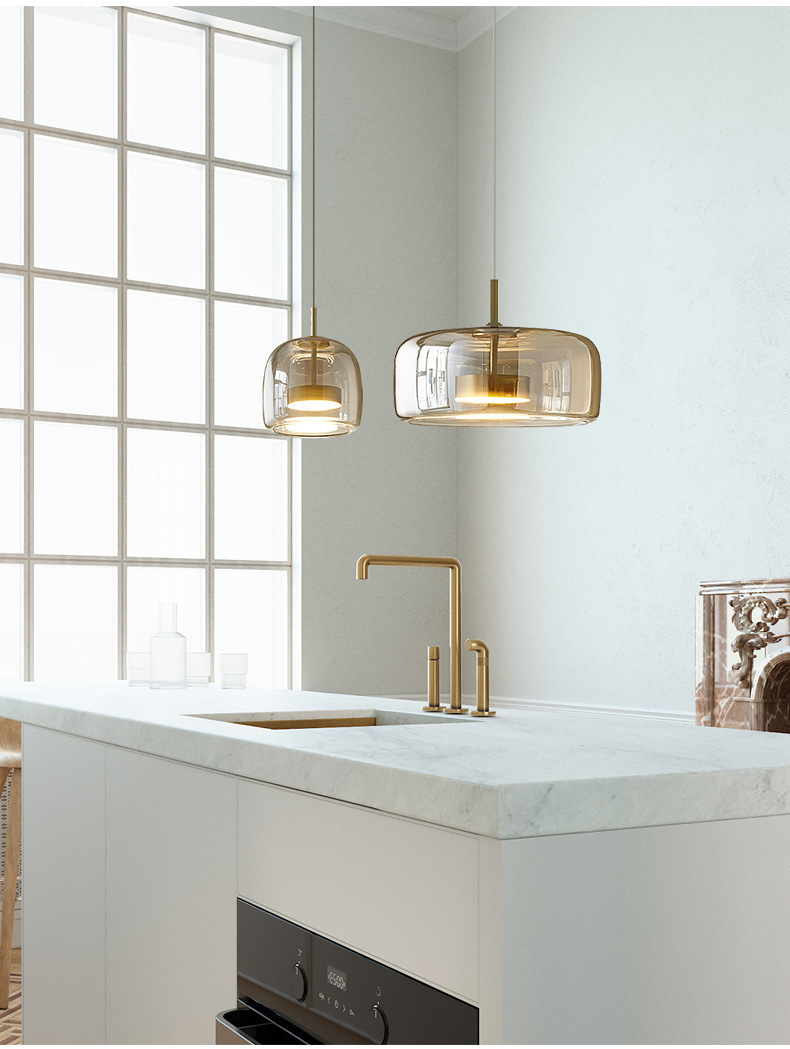 中山古镇玻璃灯具北欧现代简约创意吧台餐厅吊灯客厅艺术设计师详情14