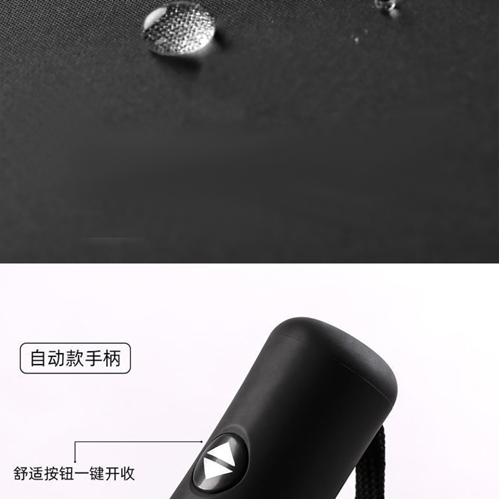 Xingbao Umbrella Industry RST three-fold Umbrella, fully automatic black rubber umbrella wholesale, printed logo advertising umbrella in stock pic 14