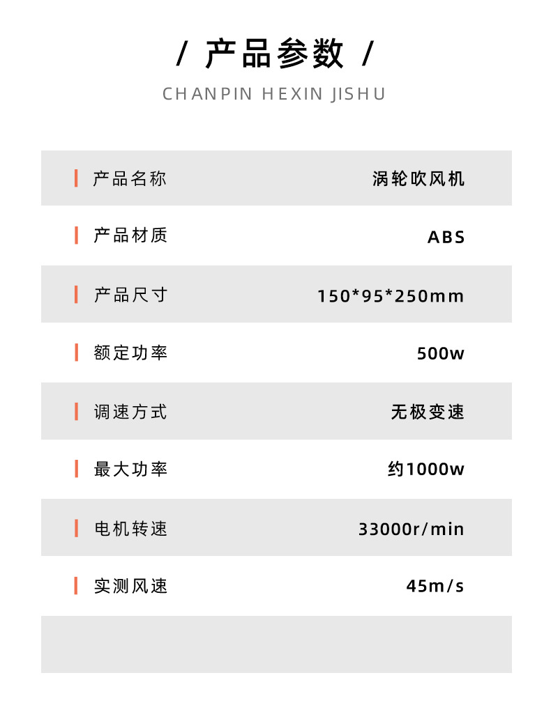 暴力风扇无刷电机迷你涡轮吹风机户外手持风扇吹雪洗车露营夜灯详情3