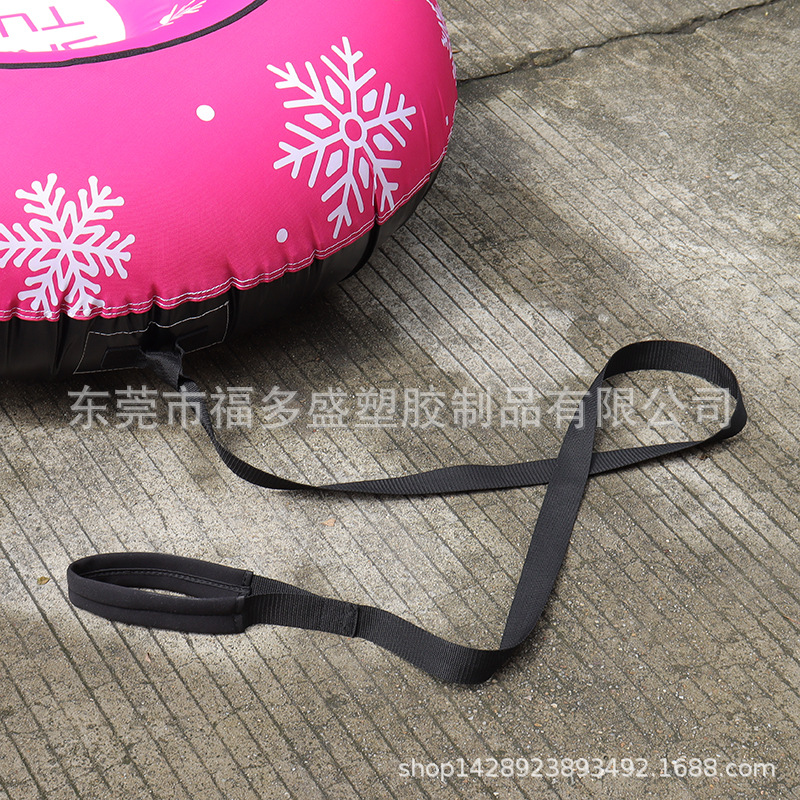 加厚耐寒pvc充气滑雪圈带布套夹网底户外雪地拖拉圈玩雪滑雪工具详情12