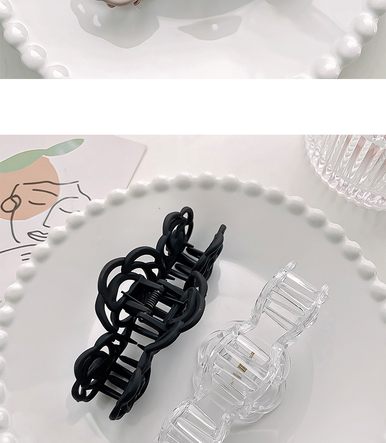 Korean-style frosted and holloomed camellia hairpin, flower hairpin, large shark hairpin, back of the head, updo hairpin, hairpin for women pic 9