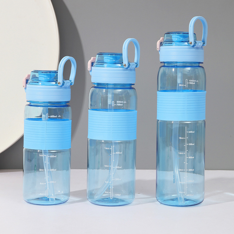 新款马卡龙色运动水杯大容量运动水壶便携女学生防摔塑料杯子吸管详情1