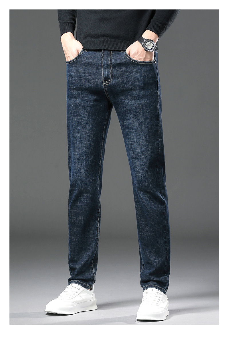 Comfortable straight-leg jeans for men, slim and form-fitting summer fashion jeans pic 10