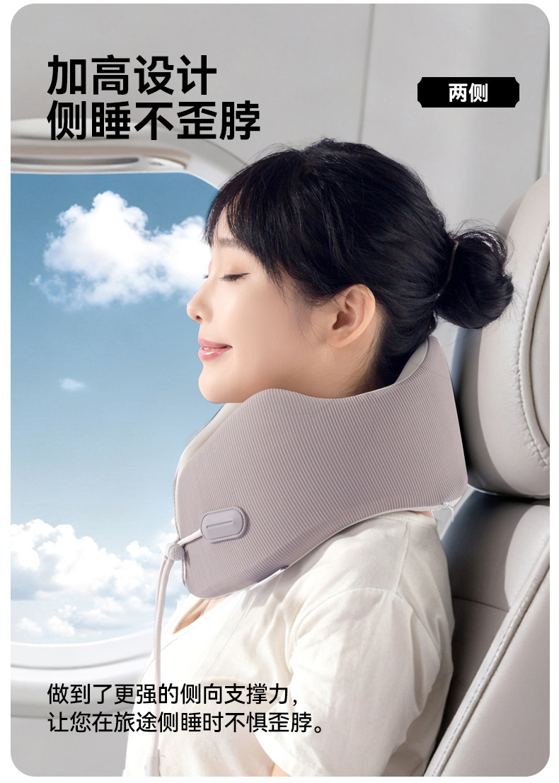 Capibala portable U-pillow, U-shaped neck pillow, travel pillow, storage U-shaped pillow, neck support pillow, multi-functional, comfortable and portable pic 7