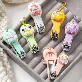 可爱指甲刀马卡龙色便携指甲剪卡通防飞溅家用指甲钳儿童女士美甲详情5