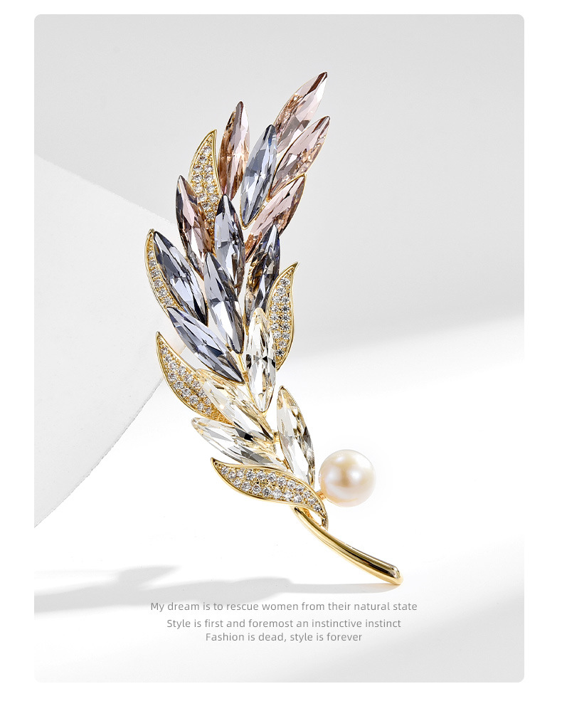 韩系时尚麦穗胸针高级感西服外套装饰品气质女士大衣精致别针新款详情13