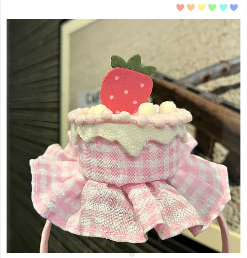 韩版创意草莓蛋糕发箍可爱甜美网红发夹小清新格纹冰激凌发圈头饰详情16