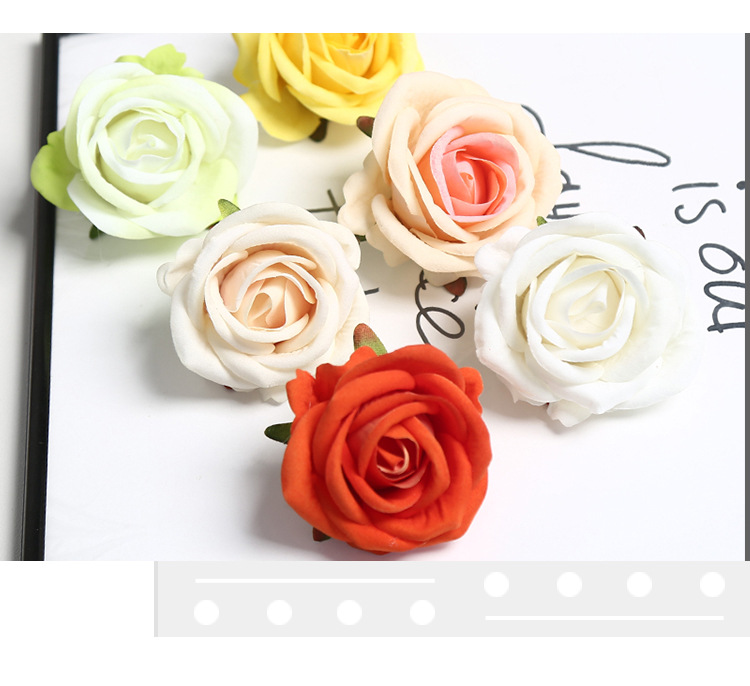 7cm绒布玫瑰花头婚庆花瀑布工程装饰花酒店花墙拱门插花外贸跨境详情6