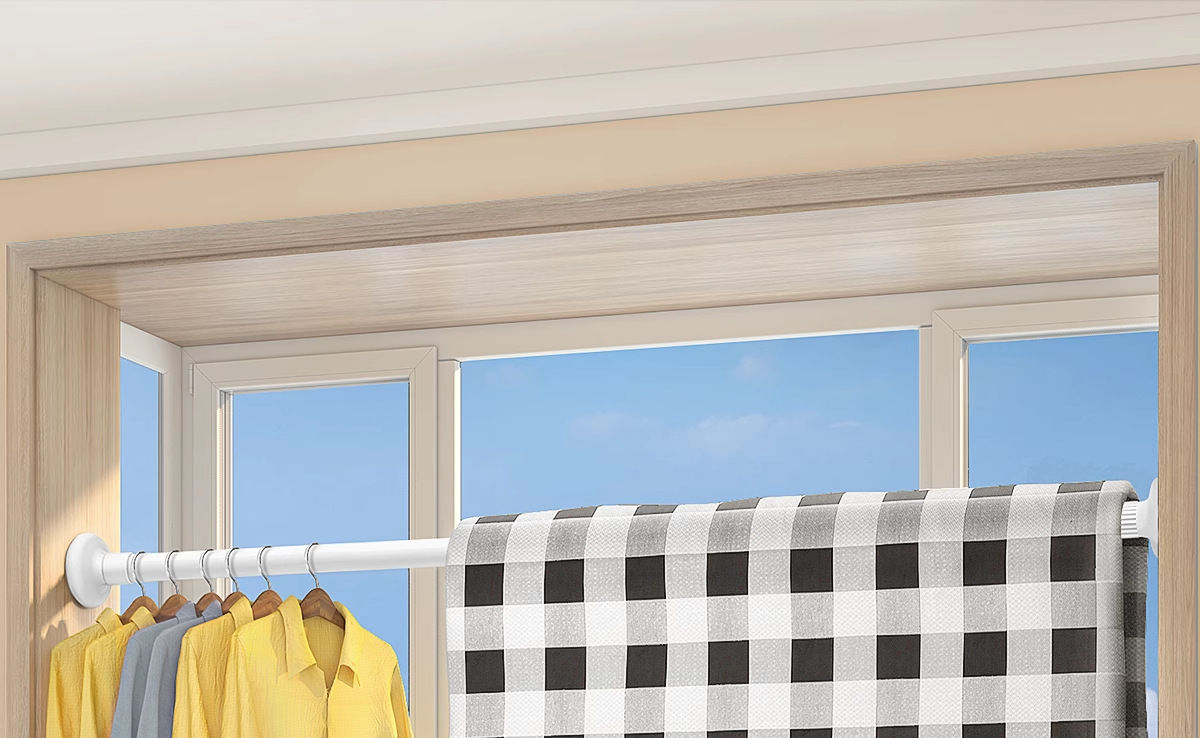 伸缩杆衣柜拉杆吊衣杆衣服杆子固定墙上厨内挂衣杆棍子晾衣架横杆详情16