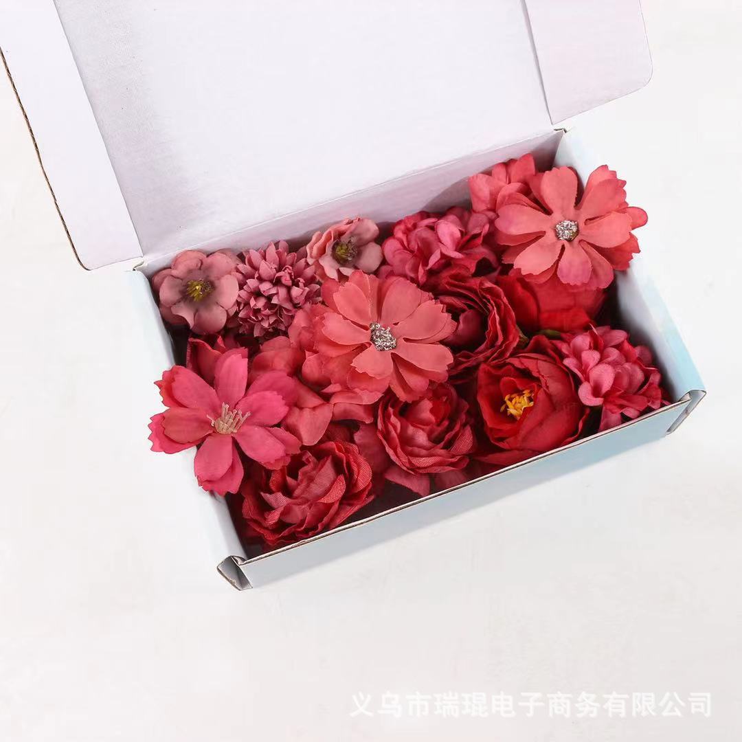 Artificial flower material package, artificial flowers, silk flowers, diy handcrafted decoration, hydrangea, ping-pong chrysanthemum, artificial flower material package for matching pic 3