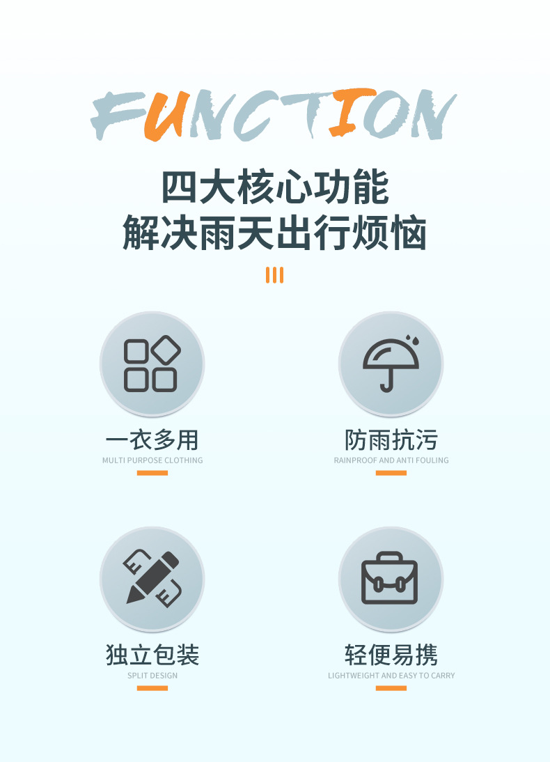 一次性雨衣长款全身户外旅游儿童成人大人便携防暴雨卡片雨衣加厚详情2