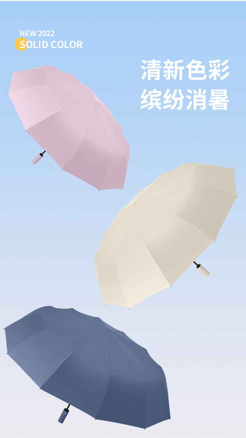 10骨全自动男士商务双人晴雨两用折叠大号防晒遮阳雨伞广告伞logo详情4
