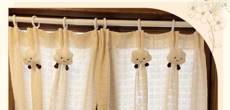 法式纱帘飘窗窗帘小窗户短款半帘遮挡咖啡厅厨房隔断门帘柜子遮丑详情2