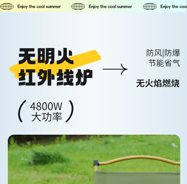 户外炊具烤鱼火锅炉子便携野外露营气罐瓦斯炉具野炊防风卡式炉详情1