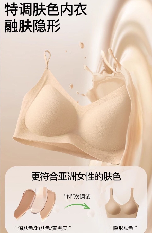 Seamless foundation, impermeable when wearing, no steel ring, anti-sagging, invisible and seamless bra, summer thin and breathable bra pic 3