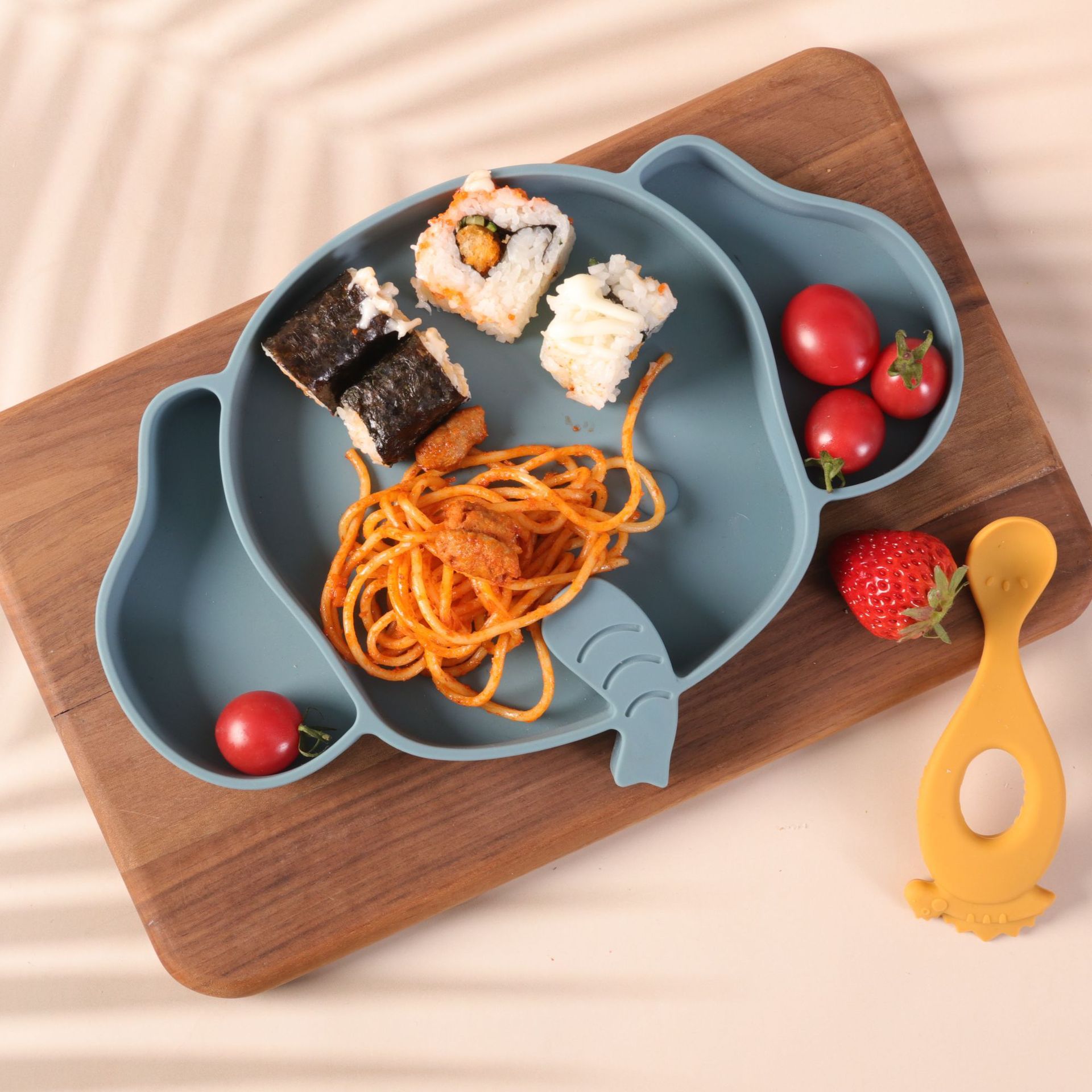 可跨境现货批发母婴产品儿童餐具辅食碗辅食硅胶餐盘详情4