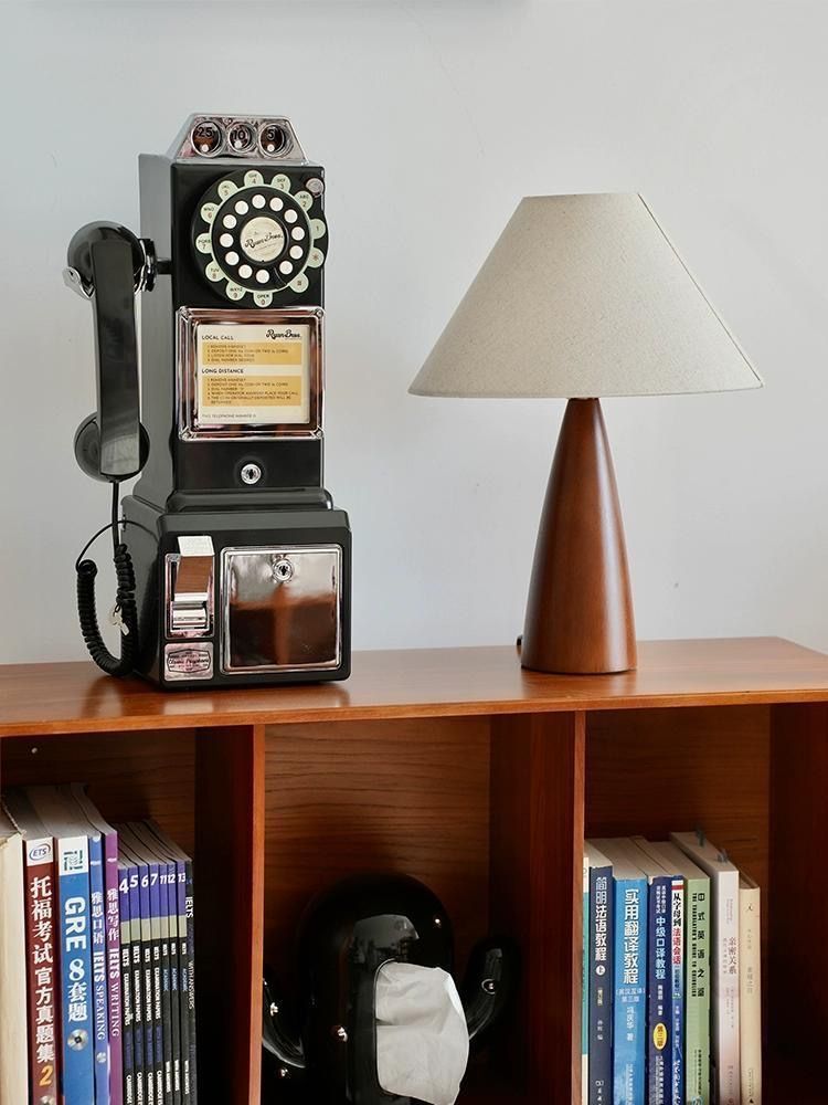 Chinese-style table lamp, simple American retro, European texture, new Chinese bedside lamp, bedroom and living room, modern and high-end feel pic 3