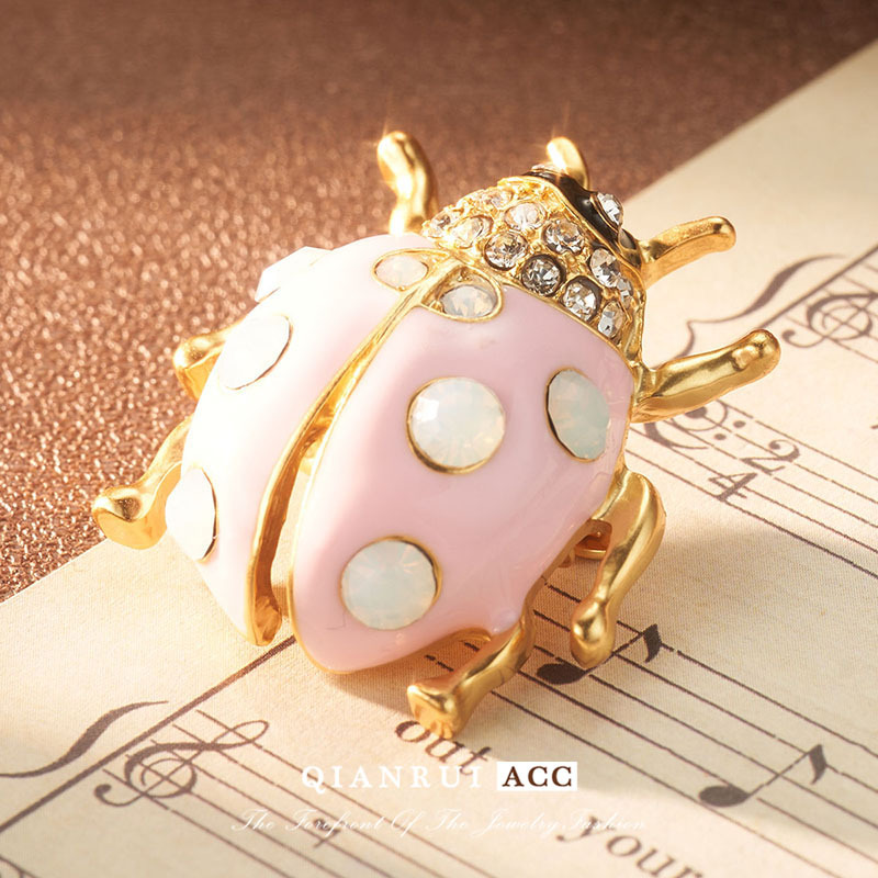 新款中古风饰品镶嵌小高级设计复古胸针甲壳虫欧美徽章法式时尚详情22