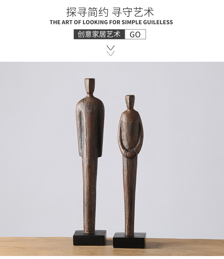 2026 New modern and simple resin figure figurines, creative art decorations for the living room entrance, home tabletop handicrafts pic 1