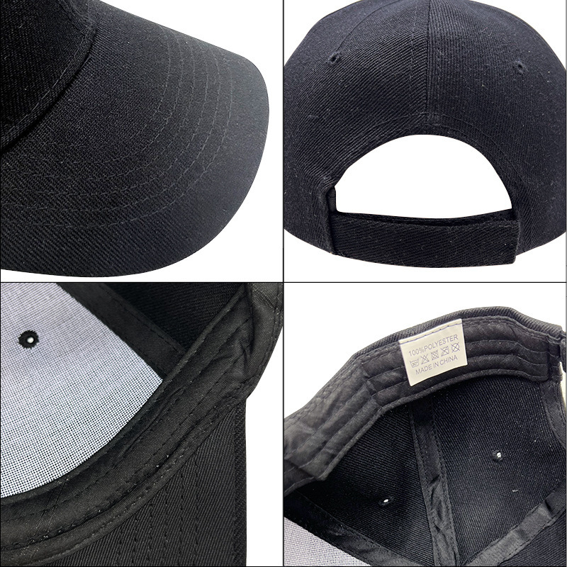 纯色光板腈纶棒球帽定制跨境印字印logo广告帽透气仿毛腈鸭舌帽子详情3