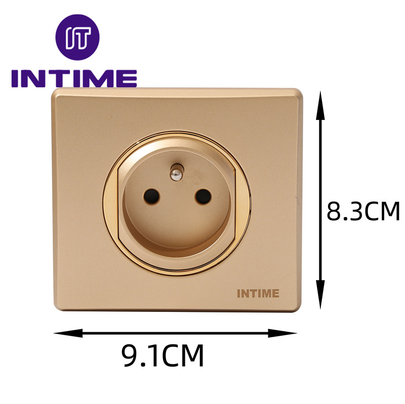 家装批发法标插座法式两孔一位插座16A插座外贸批发详情1
