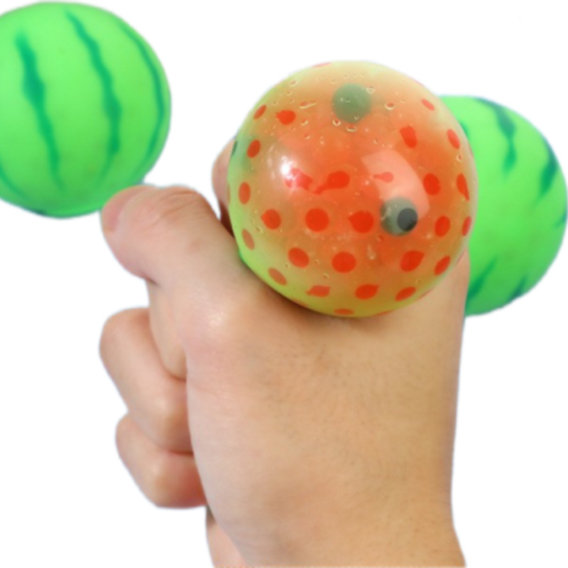 Cross-border novel and unique toys for stress relief: Color-changing watermelon, pinching fun, popping beads, black and red bubble beads, releasing grape balls for stress relief pic 3
