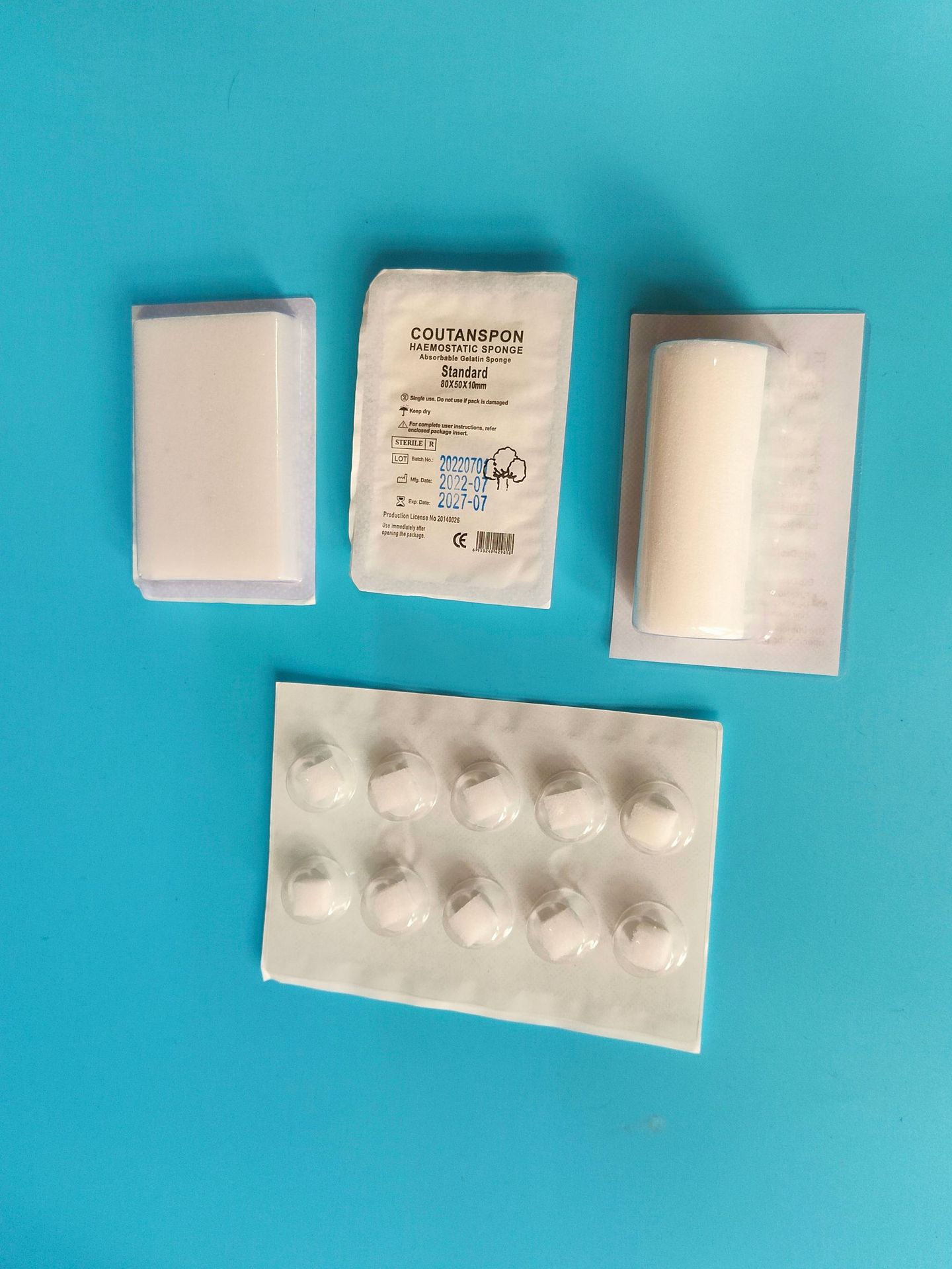 【 Kanyue 】 Hemostatic sponge (70x50x10mm) can be molded, sampled, portable and of high quality for medical use pic 2
