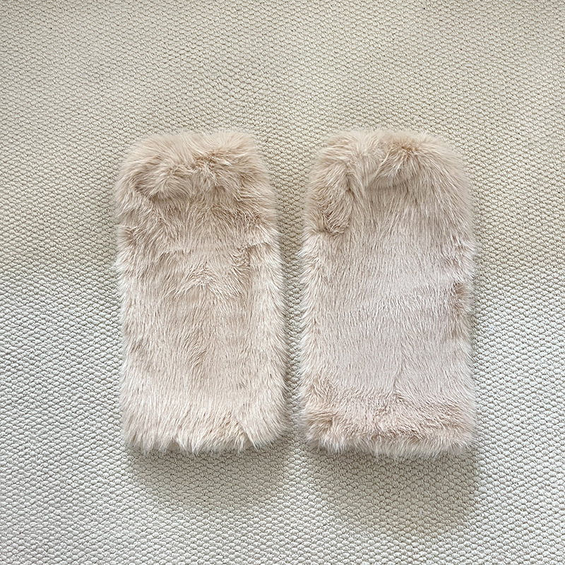 秋冬季加厚保暖腿套仿狐狸毛袜套手套两用辣妹个性ins风毛绒脚套详情16