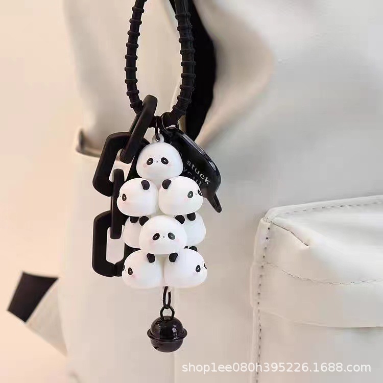 猪猪塔挂件小猪叠叠乐通天猪猪塔熊猫钥匙扣包包挂饰卡通动物挂件详情3