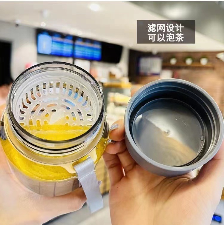 大容量水杯塑料防摔杯子运动便携户外水壶夏天学生喝水太空杯瓶子详情15
