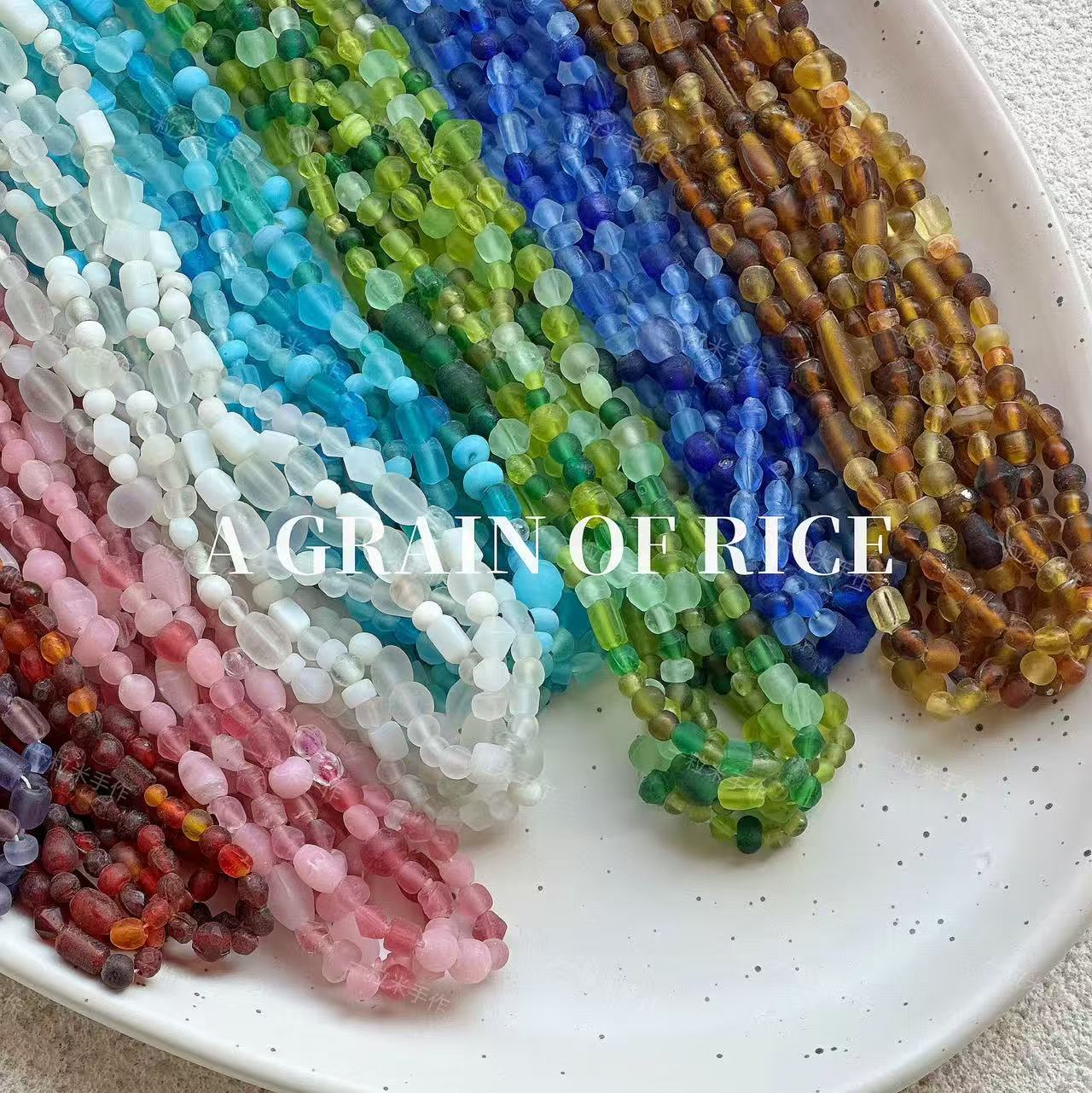【 Nepalese Imported Old Glass Beads 】3-8mm rainbow-colored diy bracelet loose bead accessories with an old and vintage feel pic 4