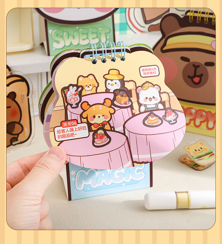 异形摆台闯关游戏本 创意趣味异形规划本萌趣动物造型桌面小摆件详情13