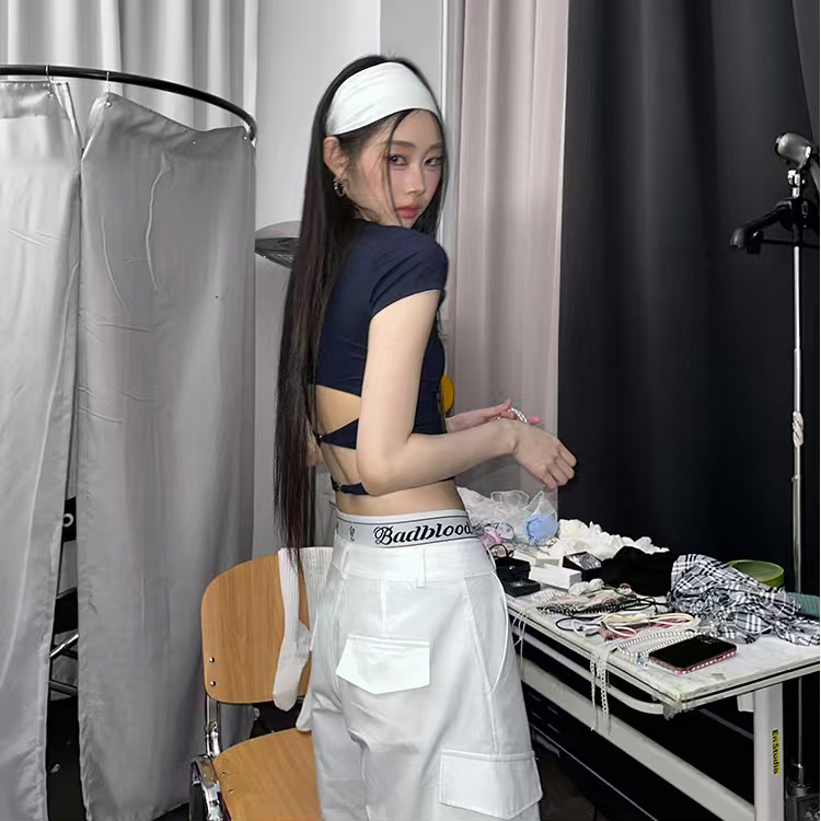 minji金玟池同款针织发带百搭健身束发带简约发绳运动弹力头带女详情13