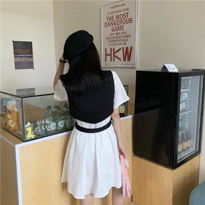2024新款衬衫裙气质赫本风工装裙法式复古连衣裙收腰显瘦裙子女夏详情27