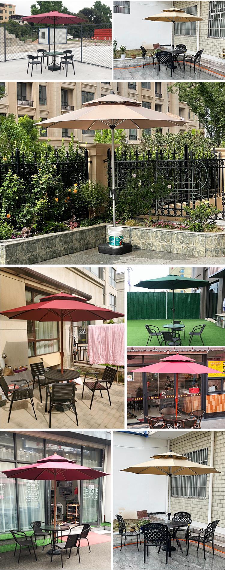 戟晔户外遮阳伞庭室外桌椅带伞摆摊太阳伞户外伞露营广告民宿中详情18