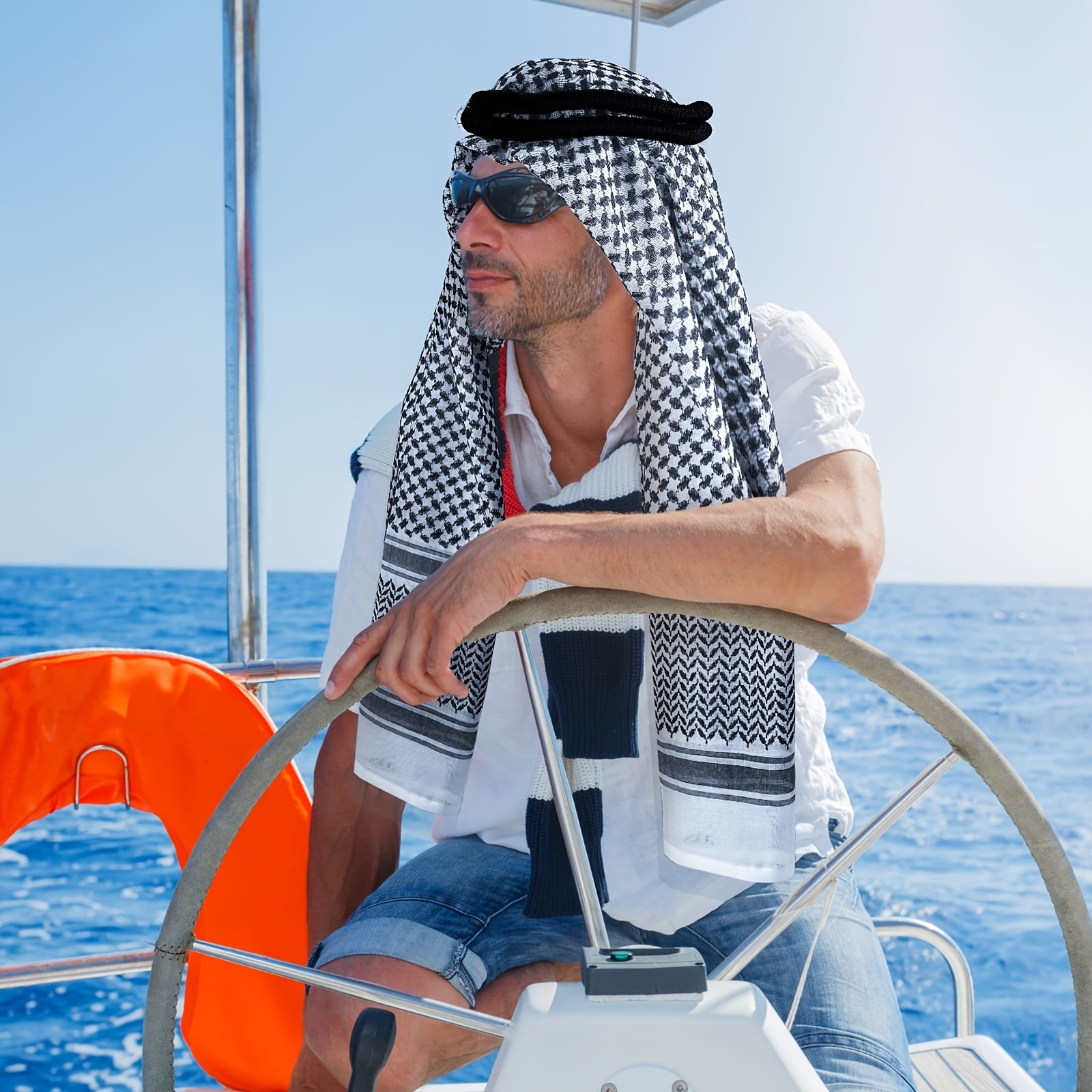 Cross-border Arab headscarves, Dubai headscarves, Saudi and Afghan travel bags, headwear. Men do not need headbands + headscarves pic 8