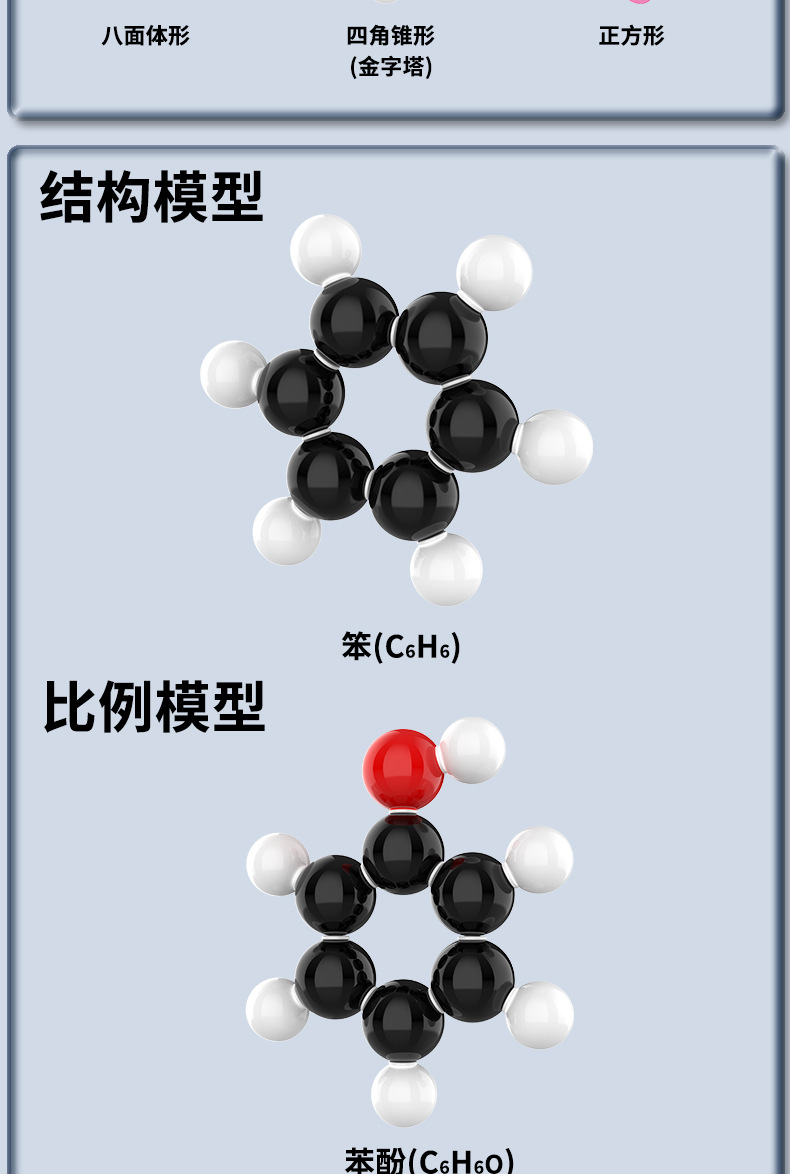The LX-0604 atomic sphere electron cloud VSEPR spherical scale model of the molecular structure model in junior and senior high school chemistry pic 9